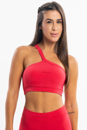 Top fitness - top peônia vermelho lichia