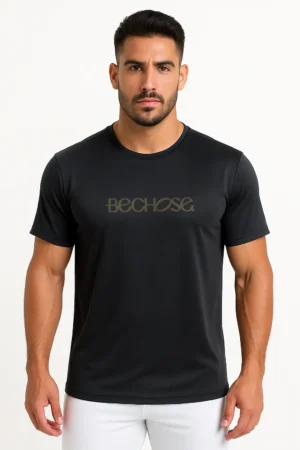 Camiseta poliamida masculina preta