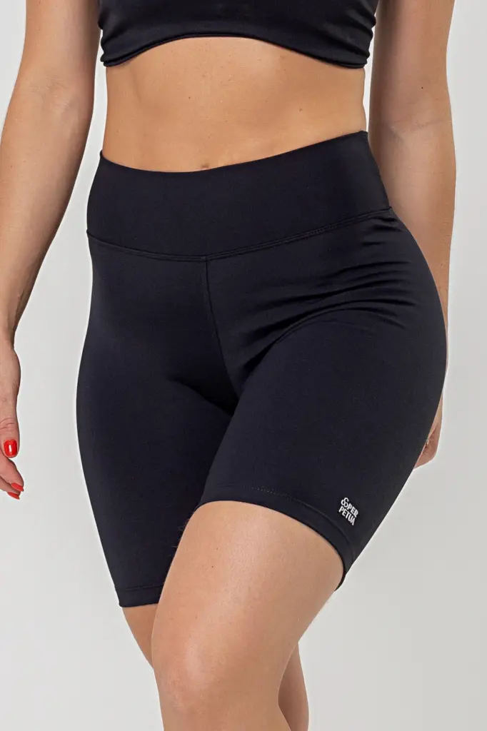 Shorts Fitness Perpétua 6" Preto Absoluto | Bechose