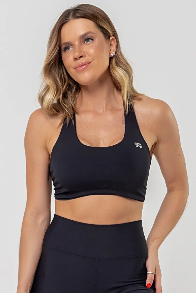 Top fitness Perpétua Confort Preto Absoluto | Bechose